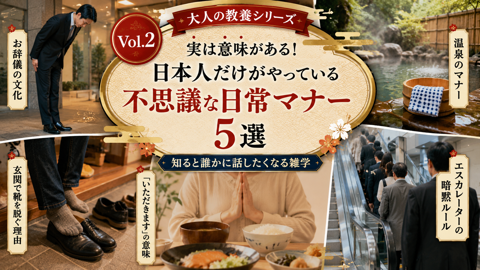 日本人の日常マナーの意味を解説する雑学ブログ用アイキャッチ画像